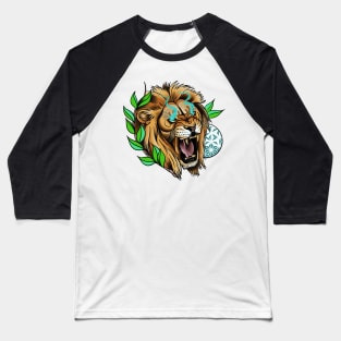 Lion pattern Baseball T-Shirt